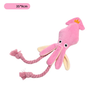 Peluche Calamar con Sonido para Perros y Gatos