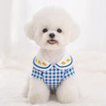 Camisa de cuadros vichy para perro color azul