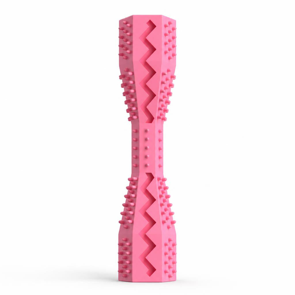 Mordedor dental para perros color rosa