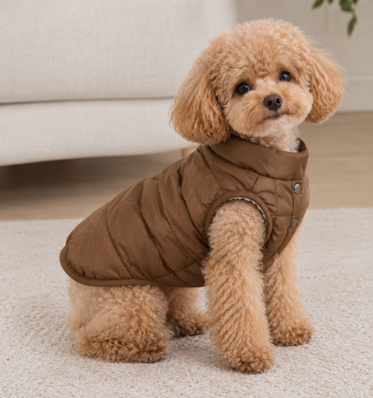 Abrigo Acolchado de Algodón Cálido para Perros - Otoño/Invierno