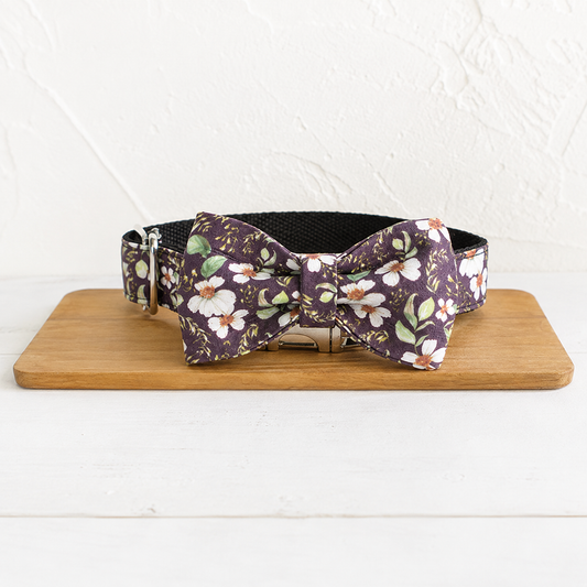 Set de Collar y Correa con Lazo Floral para Perros